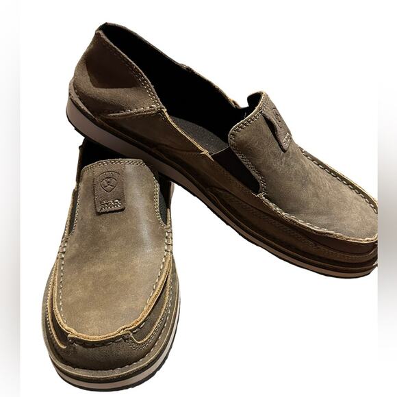 Ariat Mens 9D Brown Leather Slip On Shoes main image 7
